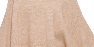 Calvin Klein Suéter Feminino Gola Alta Manga Bufante Marrom Tamanho P