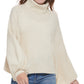 Calvin Klein Suéter Feminino Gola Alta Manga Bufante Marrom Tamanho P