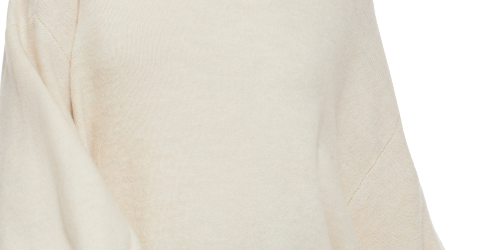 Calvin Klein Suéter Feminino Gola Alta Manga Bufante Marrom Tamanho P