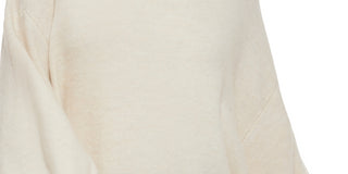 Calvin Klein Suéter Feminino Gola Alta Manga Bufante Marrom Tamanho P