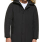 Calvin Klein Parka Longa Masculina com Capuz Forrado de Pele Sintética Preta Tamanho Médio