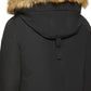 Calvin Klein Parka Longa Masculina com Capuz Forrado de Pele Sintética Preta Tamanho Médio