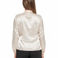 Blusa feminina Calvin Klein manga comprida, estampa envelope, rosa, tamanho médio