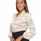 Blusa feminina Calvin Klein manga comprida, estampa envelope, rosa, tamanho médio