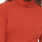 Calvin Klein Jeans Blusa Feminina Manga Longa Gola Alta Vermelha Tamanho XS