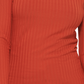 Calvin Klein Jeans Blusa Feminina Manga Longa Gola Alta Vermelha Tamanho XS