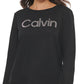 Calvin Klein Moletom Feminino com Logo Crystal Preto Tamanho X-G