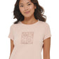 Camiseta Calvin Klein Feminina Manga Curta com Logo e Strass Rosa Tamanho XG