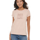 Camiseta Calvin Klein Feminina Manga Curta com Logo e Strass Rosa Tamanho XG