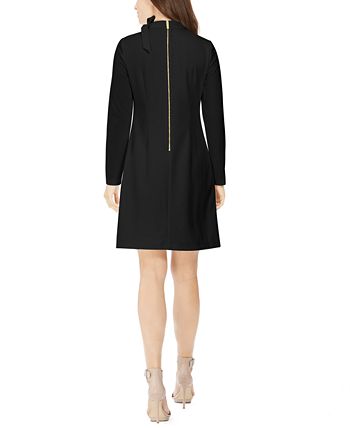Vestido Calvin Klein Feminino Gola Alta Manga Longa Preto Tamanho 4 Petite