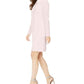 Vestido tubinho Calvin Klein feminino com decote em arco, rosa, tamanho 16