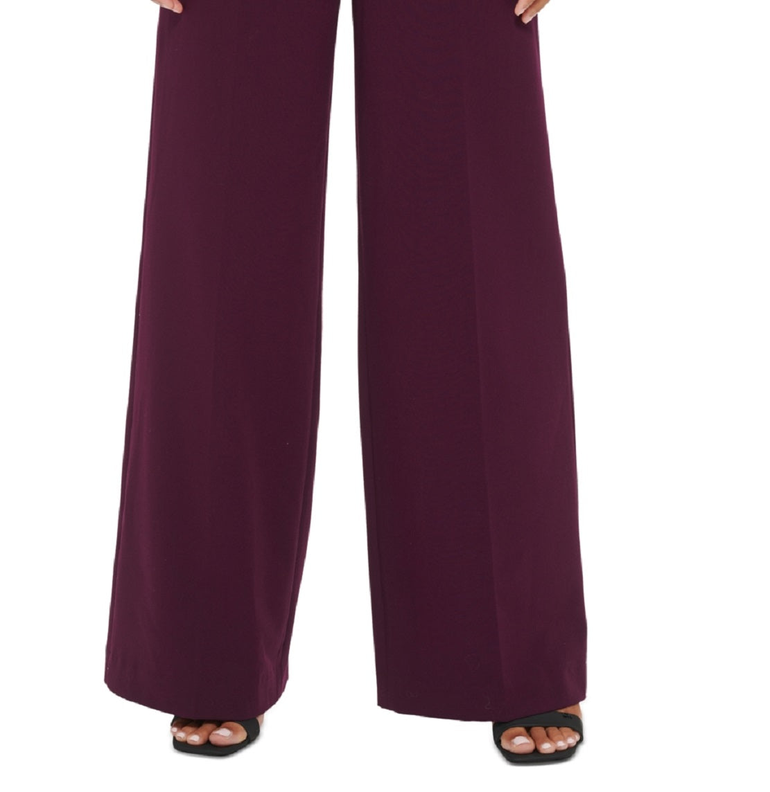 Calça Calvin Klein Feminina Cintura Alta Perna Larga Roxa Tamanho 6
