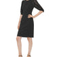Vestido midi de coquetel e festa Calvin Klein feminino com lantejoulas, preto, tamanho 16