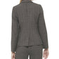 Calvin Klein Blazer Feminino Xadrez Botão Único Gola Entalhada Preto Tamanho 4 Petite