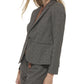 Calvin Klein Blazer Feminino Xadrez Botão Único Gola Entalhada Preto Tamanho 4 Petite