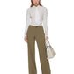 Calça Calvin Klein Lux Modern Fit Feminina Marrom Tamanho 4