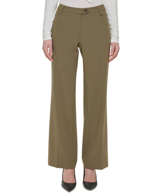 Calvin Klein Women's Lux Modern Fit Pants Brown Size 4