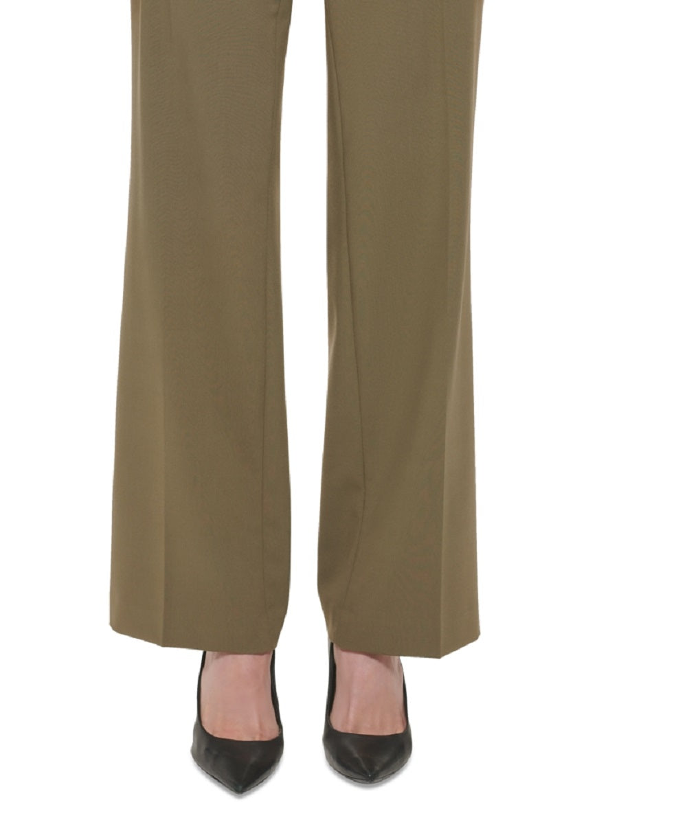 Calça Calvin Klein Lux Modern Fit Feminina Marrom Tamanho 2