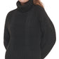 Suéter Calvin Klein Feminino de Tricô com Manga Longa e Gola Alta Preto Tamanho Médio
