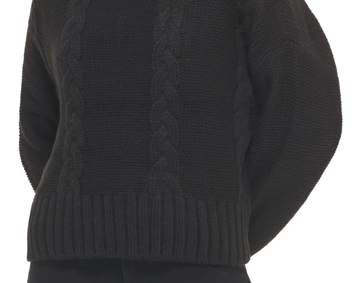 Suéter Calvin Klein Feminino de Tricô com Manga Longa e Gola Alta Preto Tamanho Médio
