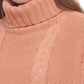 Suéter Calvin Klein Feminino de Tricô com Manga Longa e Gola Alta Rosa Tamanho Médio