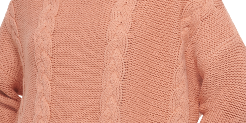 Calvin Klein Jeans Suéter Feminino de Tricô com Manga Longa e Gola Alta Bege Tamanho P