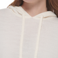 Blusa feminina Calvin Klein Jeans com capuz e manga sino, branca, tamanho extragrande