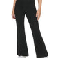 Calça jeans feminina Calvin Klein cintura alta flare com fenda, preta, tamanho 27