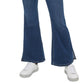 Calça jeans feminina Calvin Klein Jeans cintura alta flare com fenda azul tamanho 32