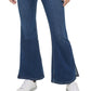 Calça Jeans Calvin Klein Feminina Cintura Alta Flare Bainha Fenda Azul Tamanho 28
