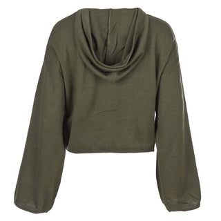 Blusa com capuz e manga sino Calvin Klein feminina, verde, tamanho extragrande