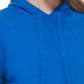 Blusa feminina Calvin Klein com capuz e manga sino, azul, tamanho grande