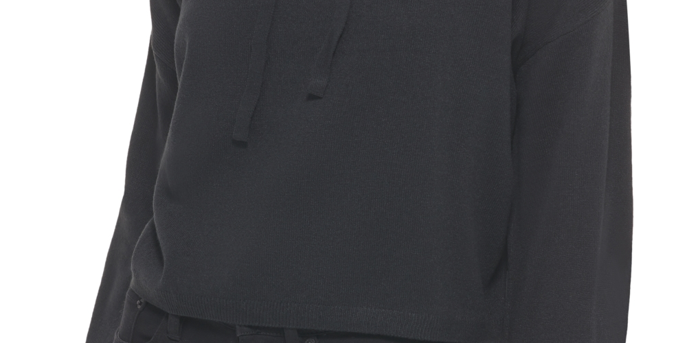 Blusa feminina com capuz e manga sino Calvin Klein Jeans preta tamanho X-G