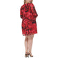 Vestido Calvin Klein Feminino em Chiffon com Acabamento Pintuck Vermelho Tamanho 14