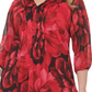 Vestido Calvin Klein Feminino em Chiffon com Acabamento Pintuck Vermelho Tamanho 14