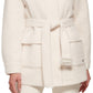 Calvin Klein Camisa Feminina com Cinto, Branca, Tamanho Pequeno