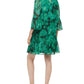 Vestido Calvin Klein Feminino em Chiffon Metálico Verde Tamanho 10