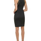 Vestido Calvin Klein Feminino Halter com Enfeites no Joelho Preto Tamanho 8