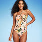 Shade &amp; Shore Maiô Feminino Halter Keyhole Bandeau One Piece Estampa Floral Multi Tamanho P