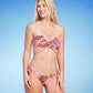 Top de biquíni feminino Shade &amp; Shore com alças e estampa floral multicolorida, tamanho 34DD