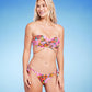 Top de biquíni feminino Shade &amp; Shore com alças e estampa floral multicolorida, tamanho 34DD