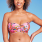Top de biquíni feminino Shade &amp; Shore com alças e estampa floral multicolorida, tamanho 38DD