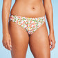 Calcinha de biquíni hipster com franzido lateral feminino Shade &amp; Shore, estampa floral multicolorida, tamanho GG
