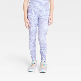 Leggings de cintura alta para meninas All in Motion, cinza claro, tamanho G