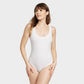 Body feminino Auden de algodão elástico, branco, tamanho GG