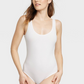 Body feminino Auden de algodão elástico, branco, tamanho GG
