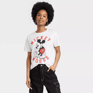 Camiseta feminina estampada manga curta branca tamanho G