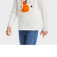 Camiseta estampada de manga comprida para Halloween para meninas Cat &amp; Jack, tamanho P, creme