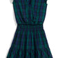 Vestido feminino com cintura franzida Vineyard Vines, verde, tamanho grande