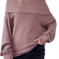 Blusa térmica Hazy Heart Off the Shoulder da Free People para mulheres, rosa, tamanho pequeno